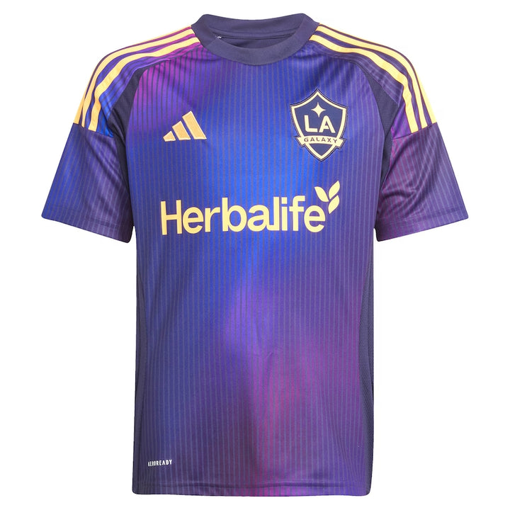 LA Galaxy Youth adidas 25/26 Replica Purple Rizon Secondary Kit Jersey