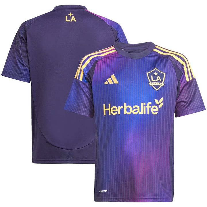 LA Galaxy Youth adidas 25/26 Replica Purple Rizon Secondary Kit Jersey