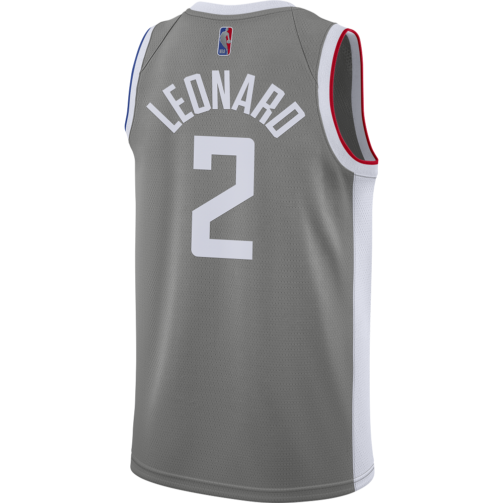 Nike Earned Edition Swingman Kawhi Leonard La Clippers Jersey L / Gray