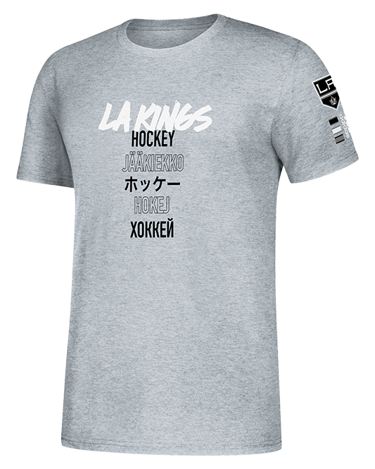 Adidas La Kings Global Game Short Sleeve Tee - Grey L