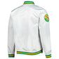LA Galaxy 2023 Mitchell & Ness Hometown Lightweight White Satin Jacket