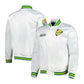 LA Galaxy 2023 Mitchell & Ness Hometown Lightweight White Satin Jacket