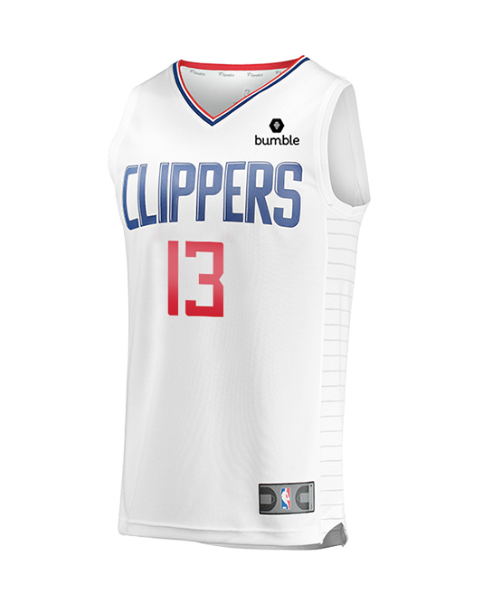 Fanatics La Clippers Paul George Vertical Name & Number T-Shirt S / Grey